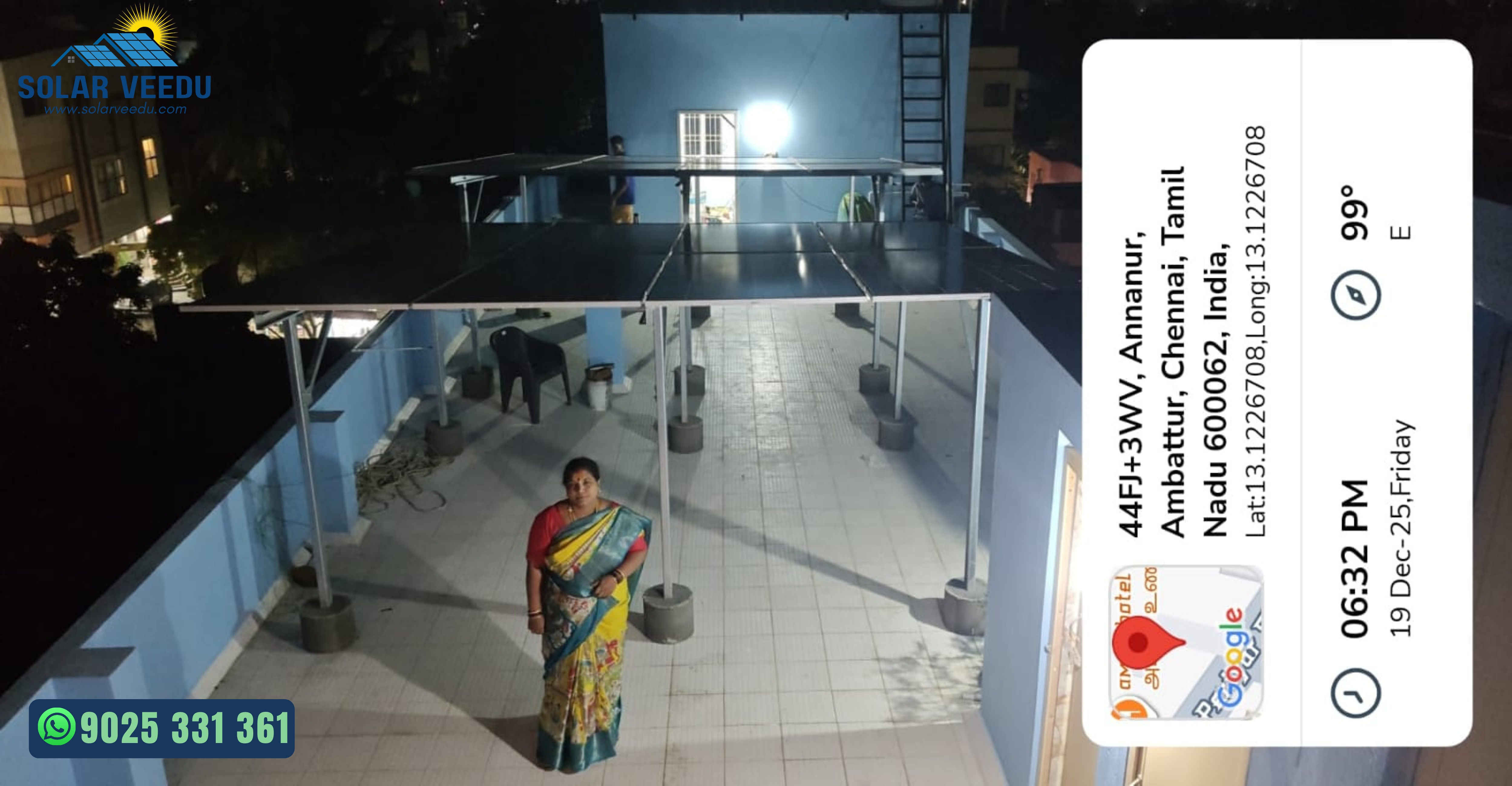 3.3 kW  in Ambattur, Chennai District – Rs.78,000 Subsidy