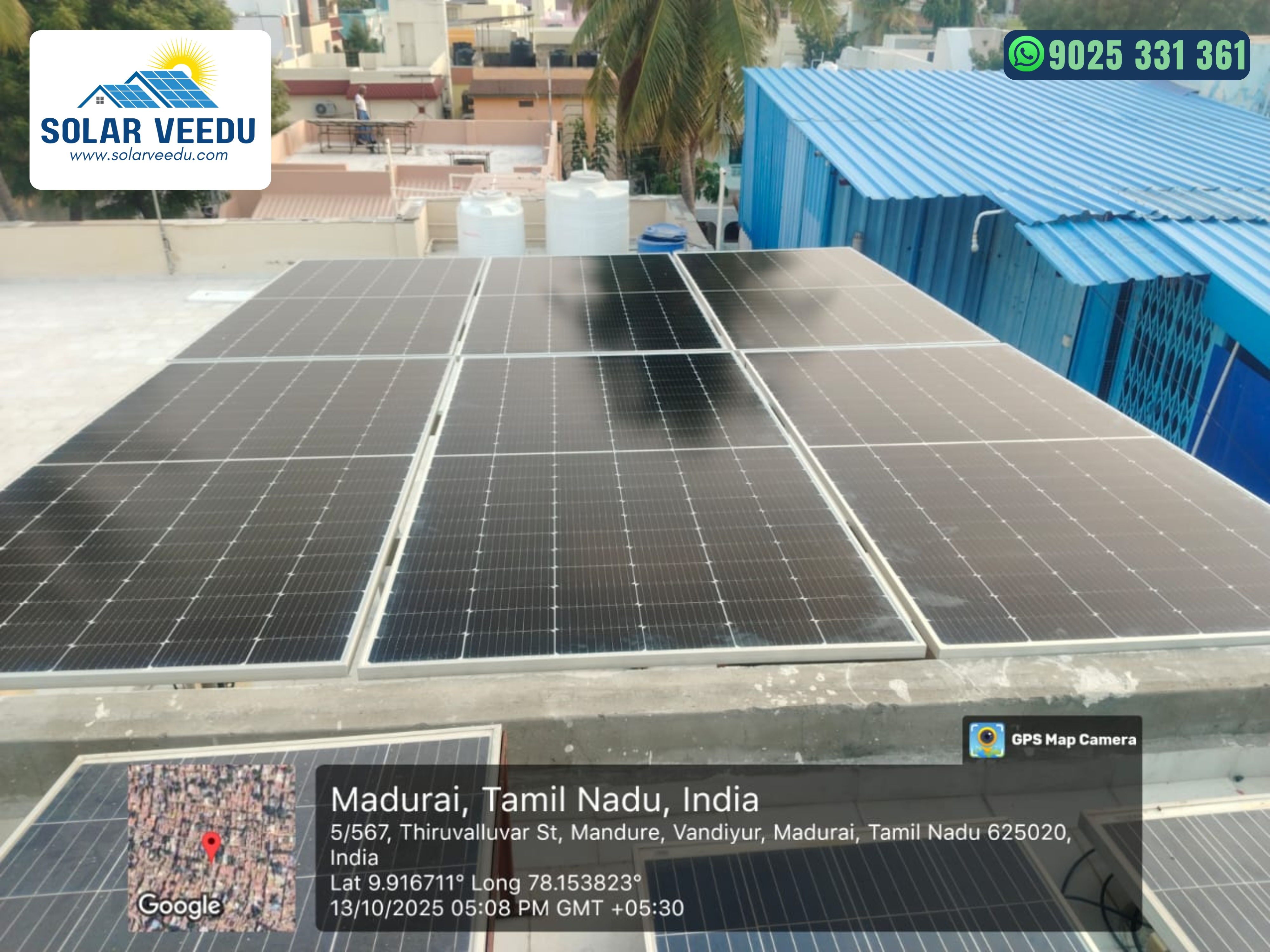 3.3 KW in Vandiyur, Madurai District – Rs.78,000 Subsidy