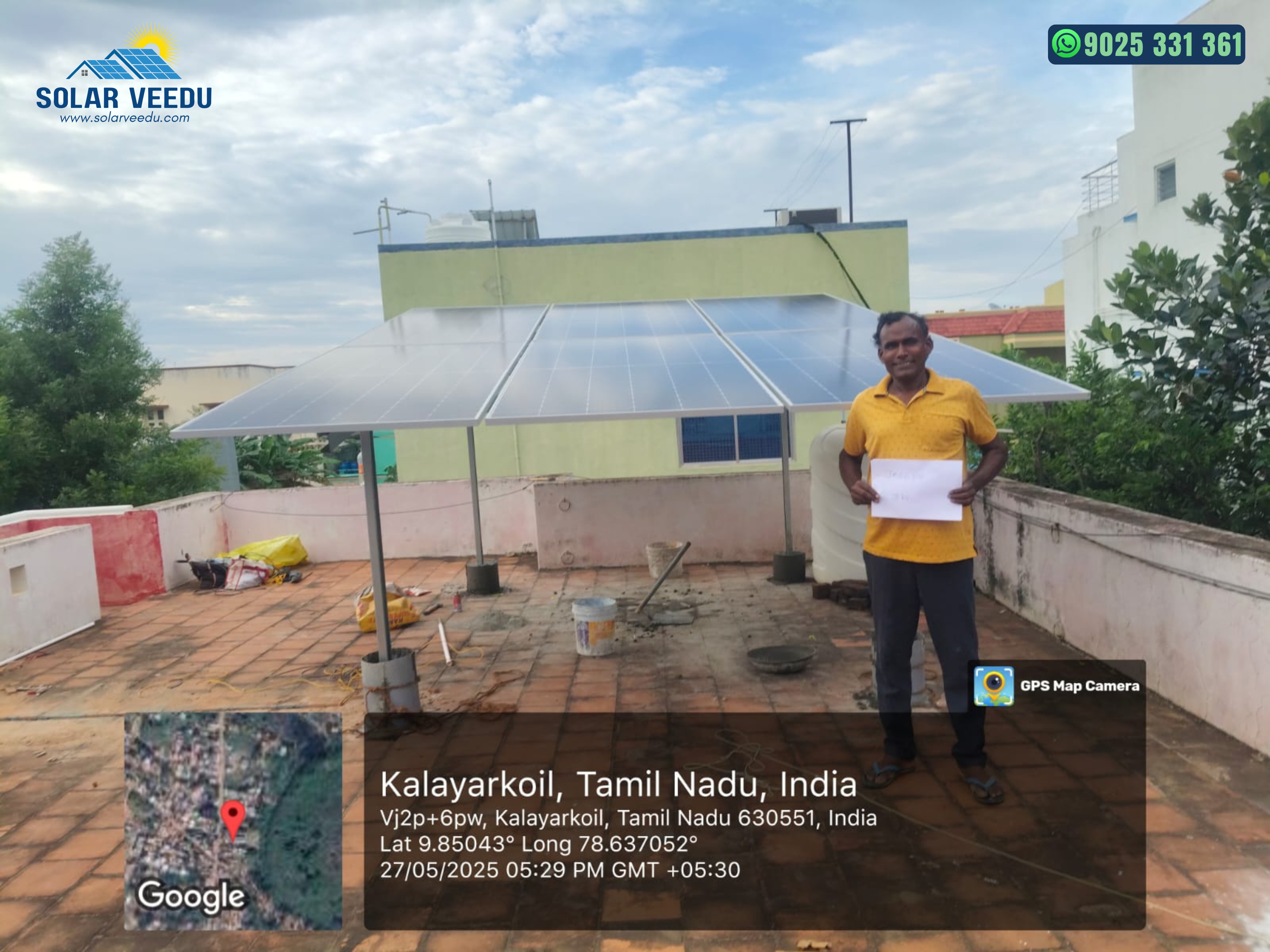 3.3 KW in Kalayarkoil, Sivagangai District – Rs.78,000 Subsidy