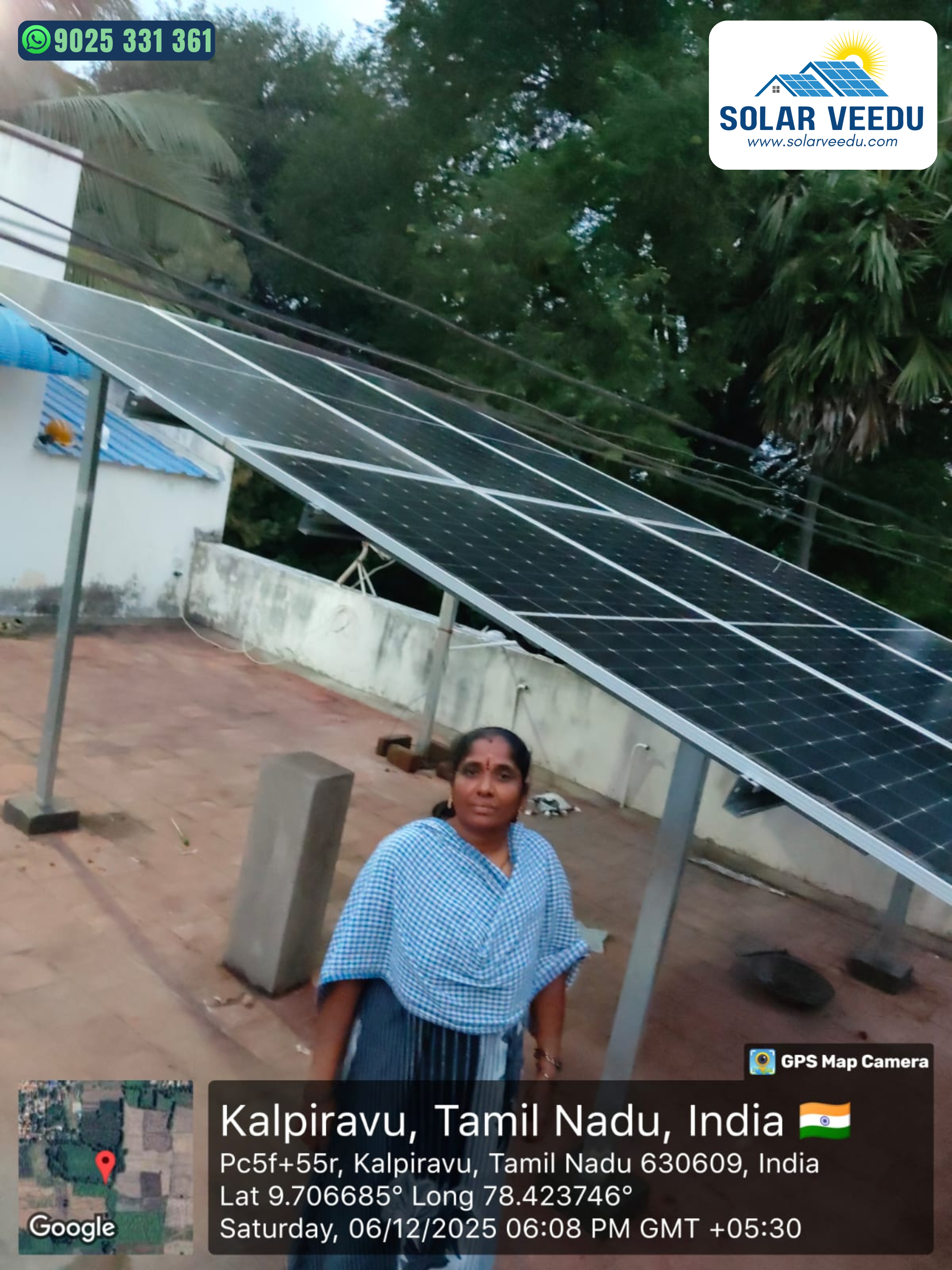 3.3 KW in Kalpiravu, Sivagangai District – Rs.78,000 Subsidy