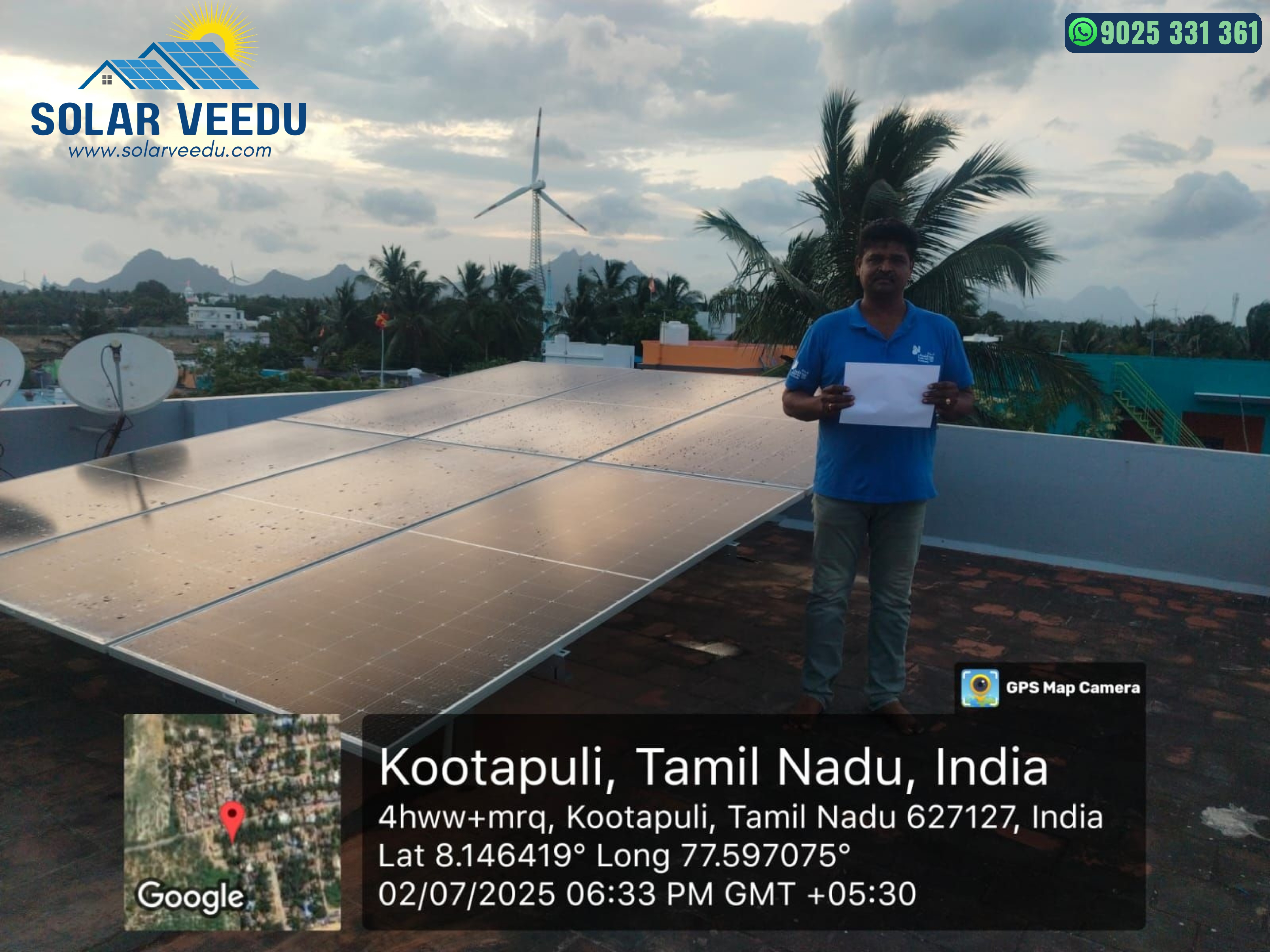 3.3 KW in Kootapuli, Tirunelveli District – Rs.78,000 Subsidy