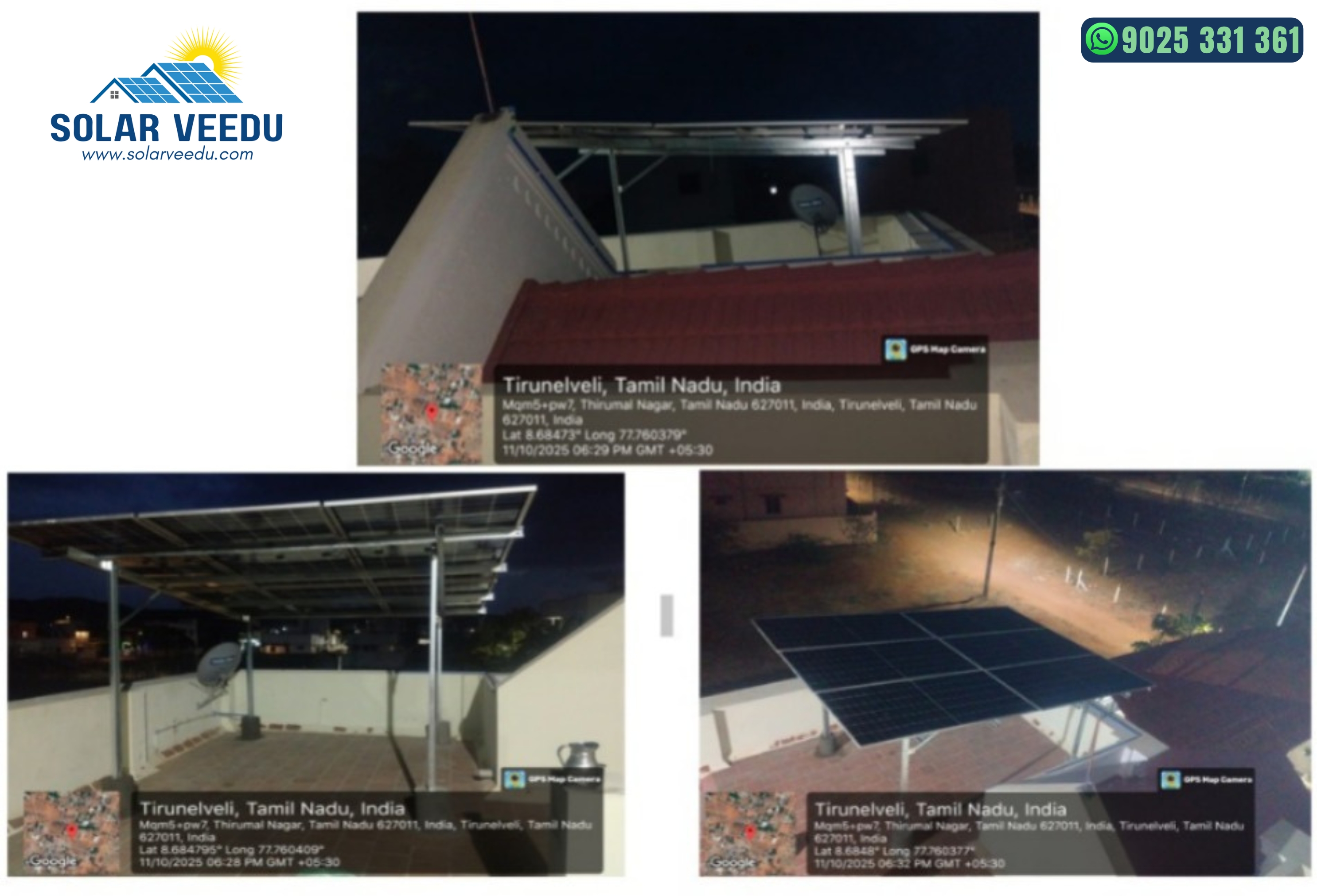 3.3 KW in Thirumal nagar,  Tirunelveli District – Rs.78,000 Subsidy