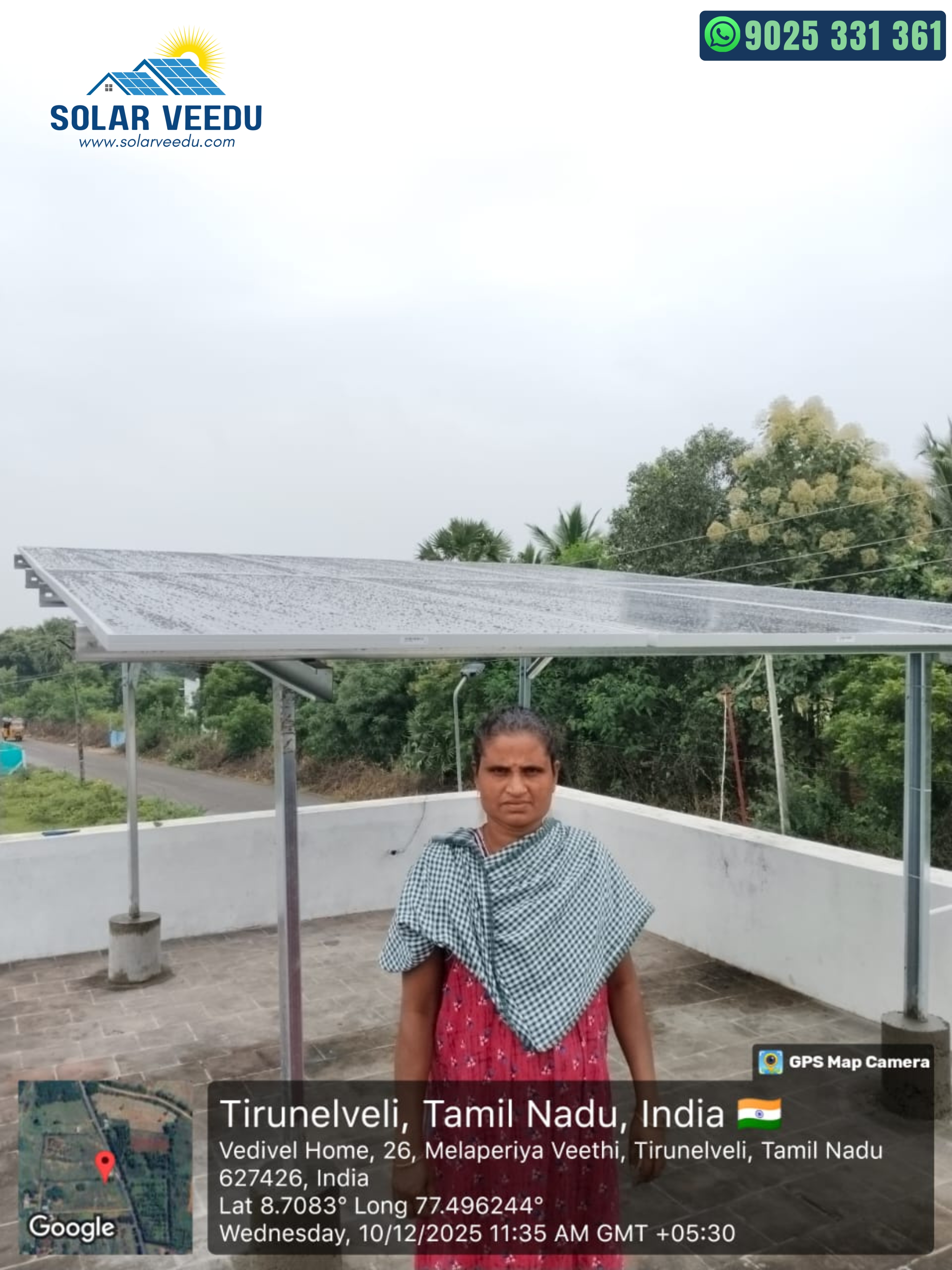2.2 KW at Melaperiya Veethi, Tirunelveli District – Rs.60,000 Subsidy